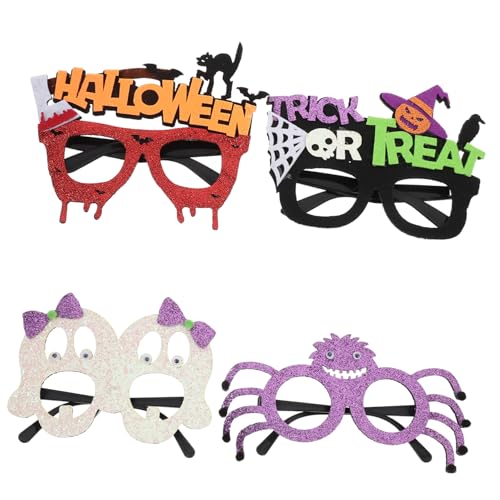 ABOOFAN 4Stücke Halloween Partybrillen Lustige Papierbrillen mit Halloween Motiven Kreative Kostümaccessoires für Festivals und Straßenfotos für Erwachsene ABOOFAN 4Stücke Halloween Partybrillen Lustige Papierbrillen mit Halloween Motiven Kreative Kostümaccessoires für Festivals und Straßenfotos für Erwachsene von ABOOFAN