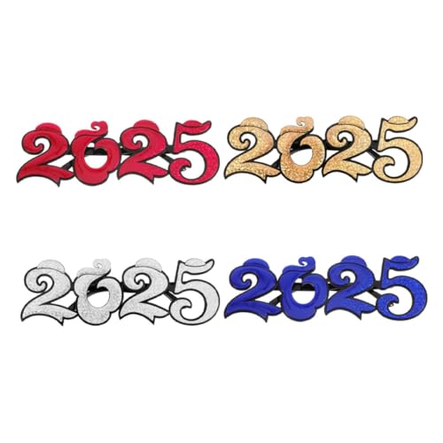 ABOOFAN 4Stücke Neujahrs Partybrillen Pack Digitale Eventbrille für Silvesterfeiern Fotoprops und Festliche ABOOFAN 4Stücke Neujahrs Partybrillen Pack Digitale Eventbrille für Silvesterfeiern Fotoprops und Festliche von ABOOFAN
