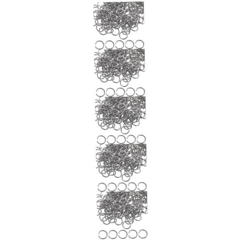 ABOOFAN 5 Sätze Rostfreier Stahlöffnungsring Machen Schmuck Herstellung Offen Schlüssel Kette Biegering Ringe Zum Handwerk Sprungringmaterial Mehrzweck-biegeringe Silber 200 Stück * 5 ABOOFAN 5 Sätze Rostfreier Stahlöffnungsring Machen Schmuck Herstellung Offen Schlüssel Kette Biegering Ringe Zum Handwerk Sprungringmaterial Mehrzweck-biegeringe Silber 200 Stück * 5 von ABOOFAN