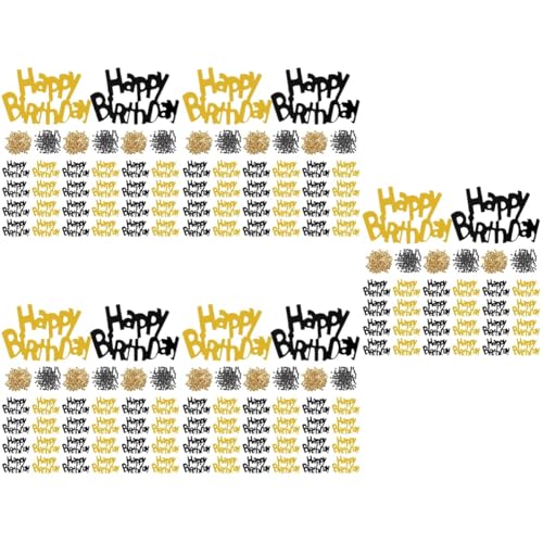 ABOOFAN 5 Stück 2 alles zum geburtstag konfetti Partybevorzugung Goldene Buchstabenballons Ornament Dekor Geburtstagsfeier Konfetti Geburtstagsparty-Requisite Esstisch schmücken von ABOOFAN
