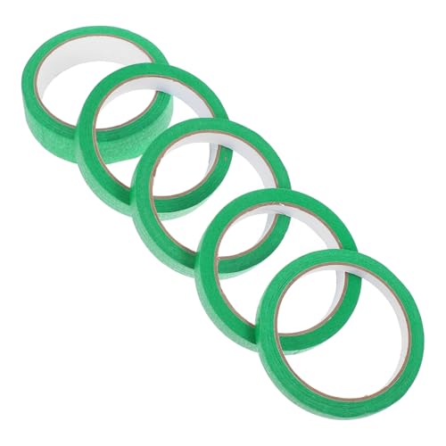 ABOOFAN 5 Stück Abdeckband Malerband Klebeband Für Wände, Keine Beschädigung Der Farbe Bandrolle Nadelstreifenband Maskierender Meister Maskierungsflüssigkeit Neon Papierkleber Green von ABOOFAN