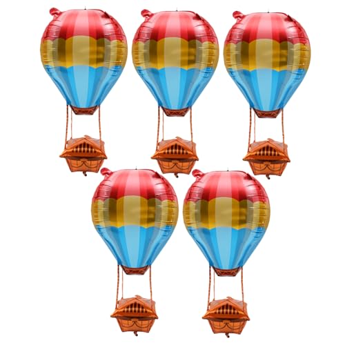 ABOOFAN 5 Stück Aluminium Folienballons Hot Air Balloon Design für Geburtstagsfeiern Babypartys und Hochzeiten Einfache Dekoration und Lebendige Gestaltung ABOOFAN 5 Stück Aluminium Folienballons Hot Air Balloon Design für Geburtstagsfeiern Babypartys und Hochzeiten Einfache Dekoration und Lebendige Gestaltung von ABOOFAN