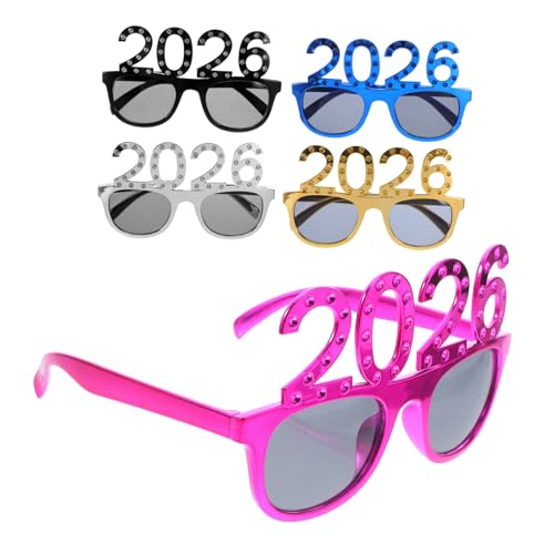 ABOOFAN 5 Stück Glitzernde Kunststoffbrille für Silvesterfeiern Vielseitige Accessoires für Partys Geburtstagsfeiern und von ABOOFAN