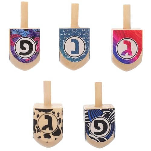 ABOOFAN 5 Stück Gyro -Handles Sicheres Pädagogisches Lernspielzeug für DIY Dreidel -Projekte Familie Hanukka Handwerk Dreidels zum Malen Holz ABOOFAN 5 Stück Gyro -Handles Sicheres Pädagogisches Lernspielzeug für DIY Dreidel -Projekte Familie Hanukka Handwerk Dreidels zum Malen Holz von ABOOFAN