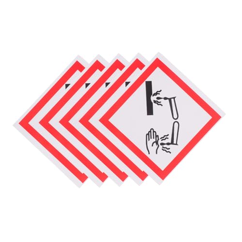 ABOOFAN 5 Stück Korrosive Substanzmarkierung Korrosionsschutzaufkleber Aufkleber mit Warnschildern Sicherheitsschild Industrieaufkleber Sicherheitsabziehal chemische Etiketten Papier Weiß ABOOFAN 5 Stück Korrosive Substanzmarkierung Korrosionsschutzaufkleber Aufkleber mit Warnschildern Sicherheitsschild Industrieaufkleber Sicherheitsabziehal chemische Etiketten Papier Weiß von ABOOFAN