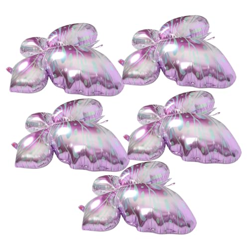 ABOOFAN 5 Stück Schmetterlings Luftballons für Geburtstagsfeiern Einzigartige Aluminiumfolie für Taufen Kommunionen und Festliche Anlässe Foto Requisiten für Unvergessliche von ABOOFAN