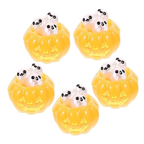 ABOOFAN 5 Stück Schmuckstücke Aus Kunstharz Halloween Formen Halloween Eimer Halloween Dekoration Miniatur Schmuckstücke Gruselige Dekoration Tür Süßigkeitentütenfüller von ABOOFAN