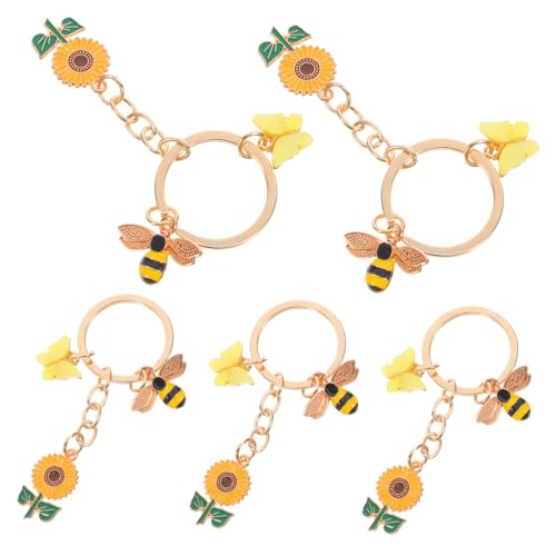 ABOOFAN 5 Stück Sonnenblumenschlüsselring Geldbörsenanhänger Für Damen Tierbeutelzubehör Frühlingsfeiermarkets Schlüsselanhänger Für Geldbörse Emaillierter Bienenanhänger Zinklegierung ABOOFAN 5 Stück Sonnenblumenschlüsselring Geldbörsenanhänger Für Damen Tierbeutelzubehör Frühlingsfeiermarkets Schlüsselanhänger Für Geldbörse Emaillierter Bienenanhänger Zinklegierung von ABOOFAN