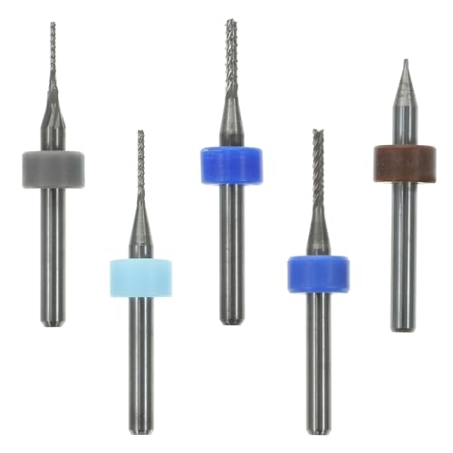 ABOOFAN 5 Stück Teiliges Hartmetall Fräswerkzeug für Holzarbeiten Präzise Cnc Router Bits für Gravur Schneiden und Fräsen Verschiedenen Materialien Zufällige Farbe Zufällige Farbe von ABOOFAN