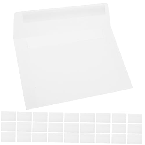 ABOOFAN 50 Stück Einladungskarten Umschläge Selbstklebend Weiß für Hochzeiten Geburtstagsfeiern und Anlässe Praktische und Sichere Versandlösungen für Grußkarten Fotos und Persönliche Post von ABOOFAN