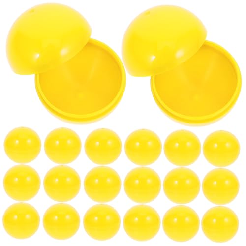 ABOOFAN 50 Stück Gelbe Aufklappbare Kugeln aus Kunststoff für Partyspiele und Unterhaltung Leichte Wiederbefüllbare Spielkugeln für Gewinnspiele und Events ABOOFAN 50 Stück Gelbe Aufklappbare Kugeln aus Kunststoff für Partyspiele und Unterhaltung Leichte Wiederbefüllbare Spielkugeln für Gewinnspiele und Events von ABOOFAN