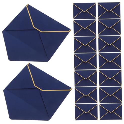 ABOOFAN 50 Stück Klappe Umschläge mit Goldfolienrand Dickes Papier Luxuriöse Blaue Briefumschläge für Einladungen Grußkarten Hochzeit Babyparty Abschlussfeier ABOOFAN 50 Stück Klappe Umschläge mit Goldfolienrand Dickes Papier Luxuriöse Blaue Briefumschläge für Einladungen Grußkarten Hochzeit Babyparty Abschlussfeier von ABOOFAN