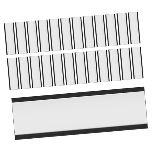 ABOOFAN 50 Stück Magnetischer Etikettenhalter Etikettenschutz magnetisches Namensschild Etiketteneinfügungskarten Regaletikettenhalter Weicher Magnet aus Gummi Black von ABOOFAN