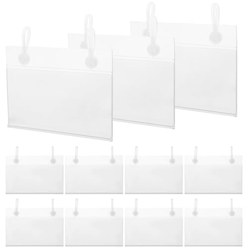 ABOOFAN 50 Stück Preisetikettenhalter Transparent Etikettenhalter für Supermärkte Regal Preisschildhalter Wiederverwendbar für Papier Praktische Lösung für Geschäfte Veranstaltungen von ABOOFAN