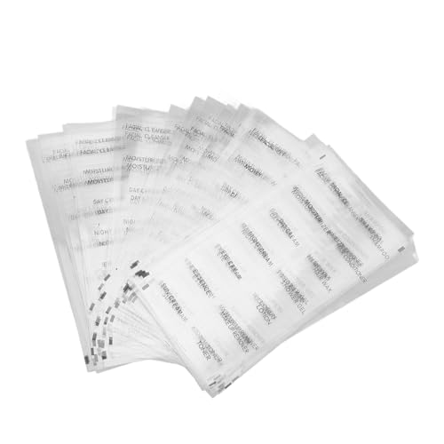 ABOOFAN 50 Stück Reiseflasche Veranstalter Spender reisen organisieren Reisebehälter für Toilettenartikel Reiseaufkleber Badezimmeretiketten für Flaschen Glasetiketten PVC von ABOOFAN