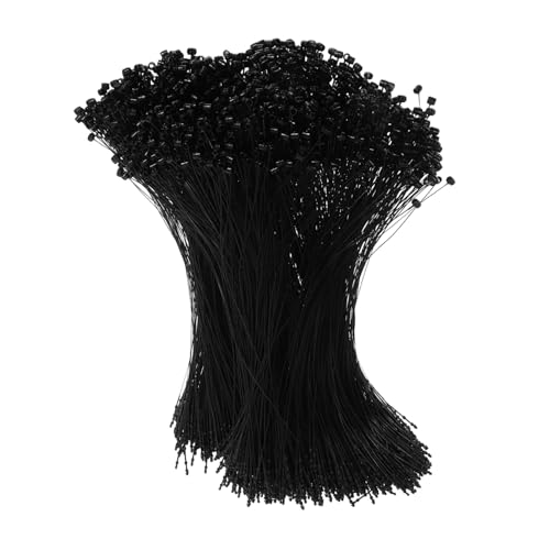 ABOOFAN 5000 Stück Schwarze Kunststoff Hang Tag Rope mit Rundem Kopf Vielseitig Kompatibel für Kleidungsetiketten Langlebig Leicht für Einzelhandel und Merchandise Displays von ABOOFAN