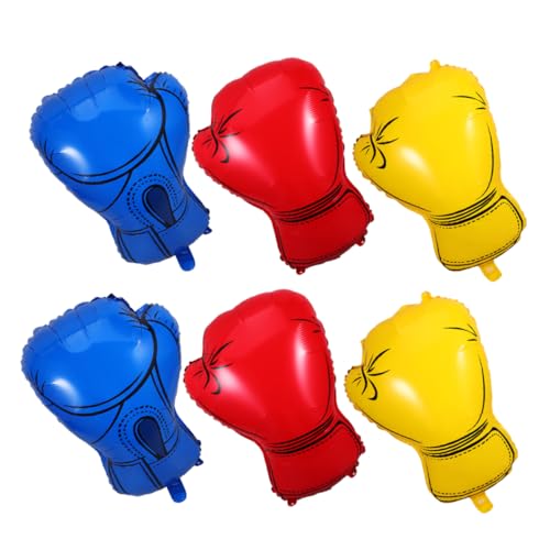 ABOOFAN 6 Folienballons Mit Boxhandschuhen: Geburtstagsparty-dekorationen Für Jungen Und Boxliebhaber – Ballons Für Wrestling-events – Party-hintergrunddekorationen von ABOOFAN