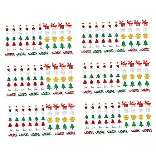 ABOOFAN 6 Packungen Weihnachtspailletten weihnachtskonfetti weihnachten wanddeko Tischdekorationen Konfetti-Ornamente für Weihnachten Konfetti-Dekoration Party-Baum-Dekor von ABOOFAN