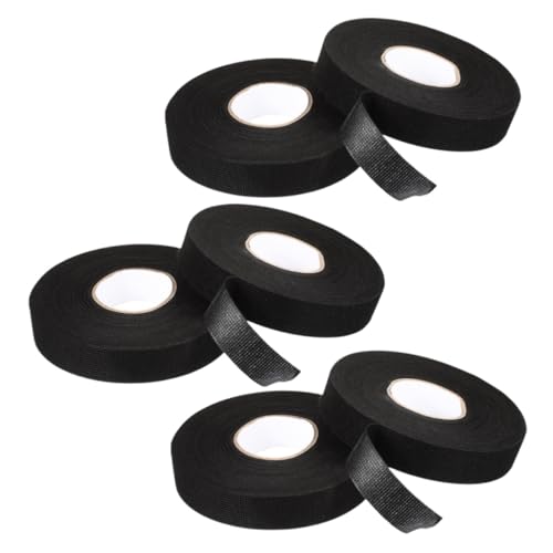 ABOOFAN 6 Rollen Klebeband Nutzen Klebrig Hitze Kfz -kabel Kabelbahn Pflicht Kabelbaumwickel Für Automotoren Kabelbaumwickelband Innere Hoch Reparatur Polyestertuch Schwarz von ABOOFAN