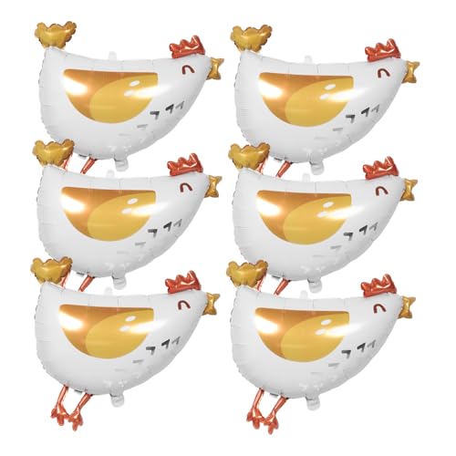 ABOOFAN 6 Stück Aluminiumfolie Küken Ballons für Farmtier Mottopartys Dekoration für Kindergeburtstage und Shower Veranstaltungen ABOOFAN 6 Stück Aluminiumfolie Küken Ballons für Farmtier Mottopartys Dekoration für Kindergeburtstage und Shower Veranstaltungen von ABOOFAN