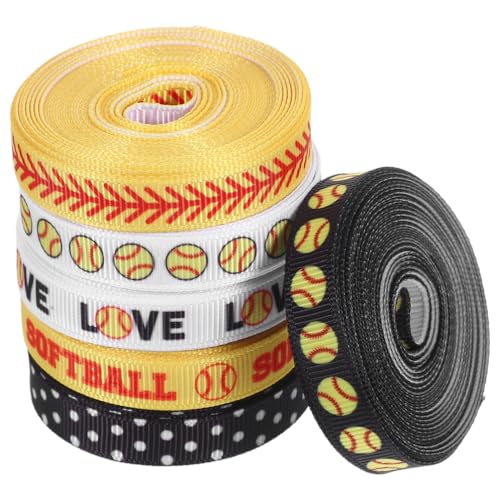 ABOOFAN 6 Stück Baseball-Softball-Bänder Zum Basteln Von Sportbändern Für Partydekorationen Diy-Kranz-Nähprojekte Verpackungszubehör von ABOOFAN