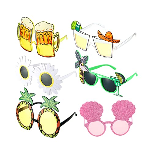 ABOOFAN 6 Stück Hawaii Themed Partybrillen Lustige Sonnenbrillen für Strandpartys Kostümpartys und Foto Requisiten Leicht Tragbar für Karneval und Maskeraden ABOOFAN 6 Stück Hawaii Themed Partybrillen Lustige Sonnenbrillen für Strandpartys Kostümpartys und Foto Requisiten Leicht Tragbar für Karneval und Maskeraden von ABOOFAN