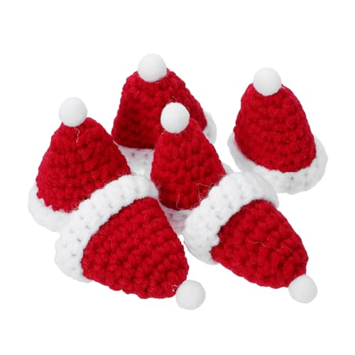 ABOOFAN 6 Stück Mini Strickmützen mit Bommel Kleine Handgehäkelte Weihnachtsmützen für Flaschen Puppen und Diy-bastelprojekte Festliche Mini-hüte für Weihnachtsbaumdekoration und ABOOFAN 6 Stück Mini Strickmützen mit Bommel Kleine Handgehäkelte Weihnachtsmützen für Flaschen Puppen und Diy-bastelprojekte Festliche Mini-hüte für Weihnachtsbaumdekoration und von ABOOFAN