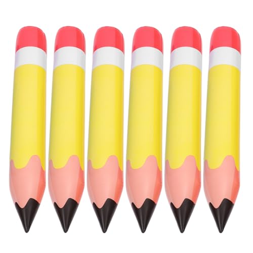 ABOOFAN 6 Stück Riesiger Aufblasbarer Bleistift PVC Dekoration für Schulanfang für Klassenzimmer und Partys Farbenfrohe und Leichte Gestaltung Einfach Aufzuhängen von ABOOFAN