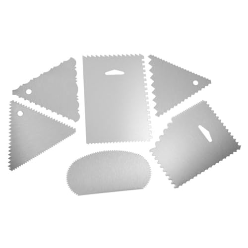 ABOOFAN 6 Stück Stainless Steel Kuchenschaber Teilig Rostfreier Tortenspachtel Küchenwerkzeug für Kreative Dekoration von Buttercreme und Kuchen für Backen und Tortengestaltung ABOOFAN 6 Stück Stainless Steel Kuchenschaber Teilig Rostfreier Tortenspachtel Küchenwerkzeug für Kreative Dekoration von Buttercreme und Kuchen für Backen und Tortengestaltung von ABOOFAN
