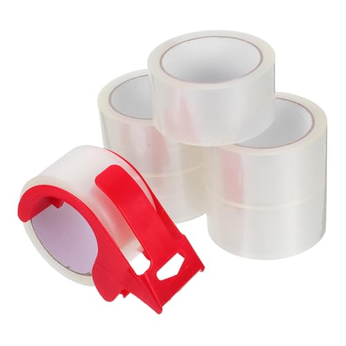 ABOOFAN 6 Stück bewegliches Klebeband mit Abroller Klebeband Set Transparentes Klebeband Versandband Handhabung Klebeband Bürobedarf Klebeband Versandklebeband Packband mit Abroller Abs von ABOOFAN