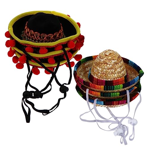 ABOOFAN 6St Mexikanischer Hut Damenhut Mützen für Frauen partyhüte kinder mexikaner hut Kappen Stirnband Sombrero-Hüte Partyhüte für Haustiere Kleid Cowboy-Hut Sommerhut von ABOOFAN