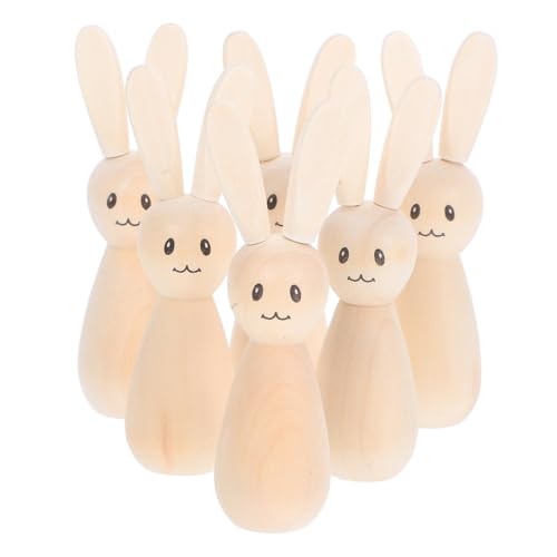 ABOOFAN 6pcs Unbemalten Holzkaninchen -peg -puppen Für DIY Craft Nature Wood Bunny Figuren Für Heim- Und Partydekorationen ABOOFAN 6pcs Unbemalten Holzkaninchen -peg -puppen Für DIY Craft Nature Wood Bunny Figuren Für Heim- Und Partydekorationen von ABOOFAN