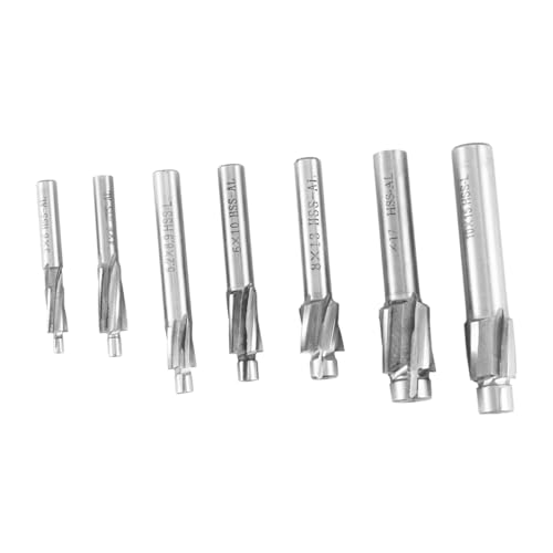 ABOOFAN 7 Teiliges Senkkopf Fräser Kit Werkzeug Senkkopf Fräser Gerader Schaftfräser Bohrer Silber ABOOFAN 7 Teiliges Senkkopf Fräser Kit Werkzeug Senkkopf Fräser Gerader Schaftfräser Bohrer Silber von ABOOFAN