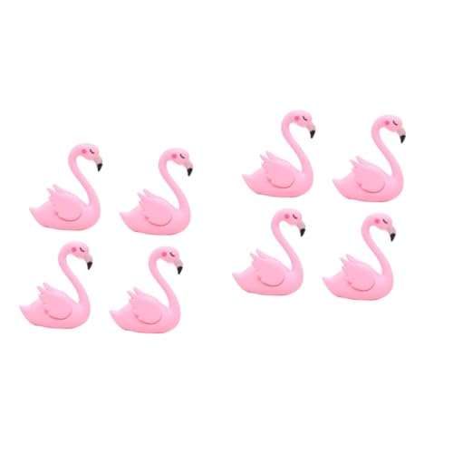 ABOOFAN 8 Stk Geburtstagskuchen Hase Schlüsselanhänger Plüsch Auto-dekor Tierdekor Autos Kuchendekorationen Miniatur-tierfiguren Kuchen Flamingo Dekor Flamingo-ornament Wagen Requisiten von ABOOFAN