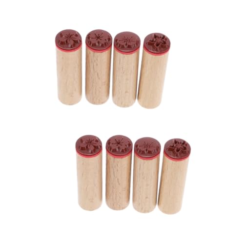 ABOOFAN 2 Sets Scrapbooking-stempel-set Holzstempel-siegel Für Basteltagebuchplaner Schriftmuster 4 Stück X 2 von ABOOFAN