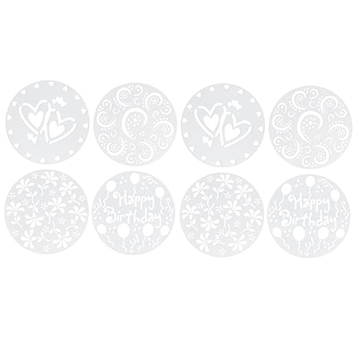 ABOOFAN 8 Stück Kuchen Spritzform Buttercreme Hallo Kunst Schablonen Cappuccino-kunstschablonen Schmücken Schablone Zum Dekorieren Von Kuchen Für Sträusel Latte-art-schablonen Weiß ABOOFAN 8 Stück Kuchen Spritzform Buttercreme Hallo Kunst Schablonen Cappuccino-kunstschablonen Schmücken Schablone Zum Dekorieren Von Kuchen Für Sträusel Latte-art-schablonen Weiß von ABOOFAN