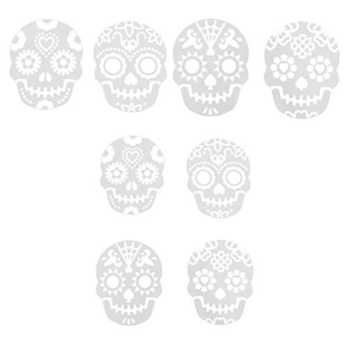 ABOOFAN 8 Stück Teiliges Halloween Schädel Kuchen Schablonen Set Gruselige Tortendekoration für Mousse Süßigkeiten Desserts aus Lebensmittelechtem Leicht zu Bedienen und Sicher für von ABOOFAN