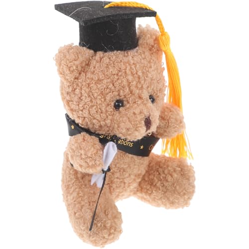 ABOOFAN Arzt Hut Puppe ausgestopft Abschluss tragen Absolvent Stofftier Grad Bär Mini Glückwunsch Grad Toy Toy Herzlichen Glückwunsch Grad Stoffspielzeug Diplom-Bär Plüsch Schwarz von ABOOFAN
