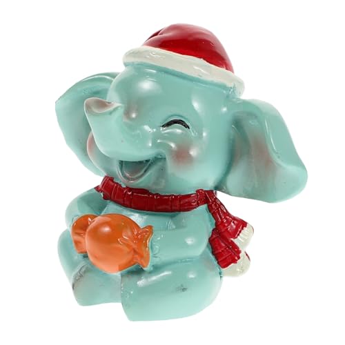 ABOOFAN Autodekorationsornamente Elefanten-kuchenaufleger Elefant Kuchen Topper Für Babyparty Niedlicher Figuren-kuchenaufsatz Miniatur-tierfiguren Süße Autodekorationen Kunstharz von ABOOFAN