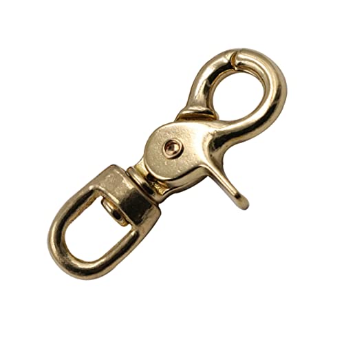 ABOOFAN Brass Lobster Clasp Oval Drehgelenk Schnapphaken für Lederband Verschluss Riemen Taschenriemen Langlebiger Rostfreier Messing Karabiner für DIY Lederbänder und Zubehör von ABOOFAN