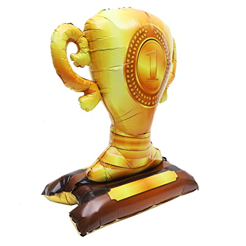 ABOOFAN Champions Trophy Folienballon Kreativer Sportballon für Abschlussfeiern Goldtrophäen Dekoration Indoor und Outdoor Events Fotohintergrund für Unvergessliche Erinnerungen von ABOOFAN