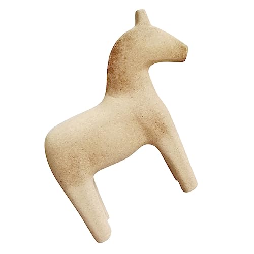 ABOOFAN Unvollendetes Pferdemodell Holzpferdestatue Kreatives Pferdedekor Desktop-Handwerk von ABOOFAN