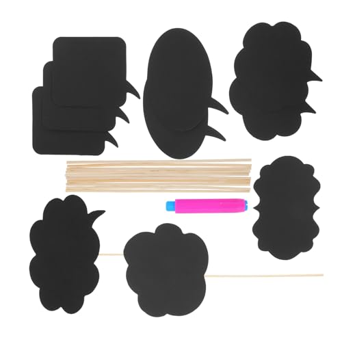 ABOOFAN Diy Beschreibbare Schwarze Fotokarten Teiliges Set Kreative Hochzeitsparty Photo Booth Requisiten Vielseitig Einsetzbar für Geburtstagsfeiern und Veranstaltungen Individuell von ABOOFAN
