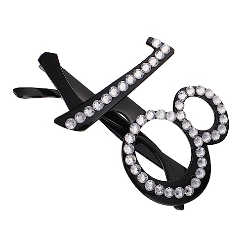 ABOOFAN Einzigartige Geburtstagsbrille mit Kristallzahlen Lustige Schwarze Dekoration für Partys und Feiern für Erwachsene und Kindergeburtstage ABOOFAN Einzigartige Geburtstagsbrille mit Kristallzahlen Lustige Schwarze Dekoration für Partys und Feiern für Erwachsene und Kindergeburtstage von ABOOFAN