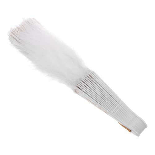 ABOOFAN Federfächer mit Spitze Faltbarer Handfächer für Hochzeiten Partys und Tänze Handgefertigtes Accessoire mit Glamouröser Verzierung für Spezielle Anlässe von ABOOFAN