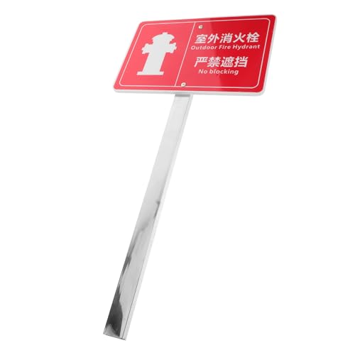 ABOOFAN Feuerhydrantzeichen Feuerlöscher Schild Wandhalterung Warnzeichen Warnschild für Feuerlöscher Feuerlöscher-Schild-Aufkleber Feuerlöscher-Etikett Achtung Zeichen Eisen rot von ABOOFAN
