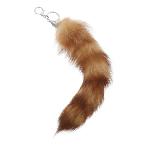 ABOOFAN Flauschiger Waschbärenschwanz Schlüsselanhänger Handgefertigter Anhänger für Taschenzubehör Einzigartiges Design Langlebig für Freunde von ABOOFAN
