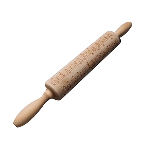 ABOOFAN Geprägtes Nudelholz Hölzernes Nudelholz Zum Backen Rolling Printing Home Rolling Symbol Pattern Bequemer Griff Als Für Mutter Ehefrau Und Freunde von ABOOFAN
