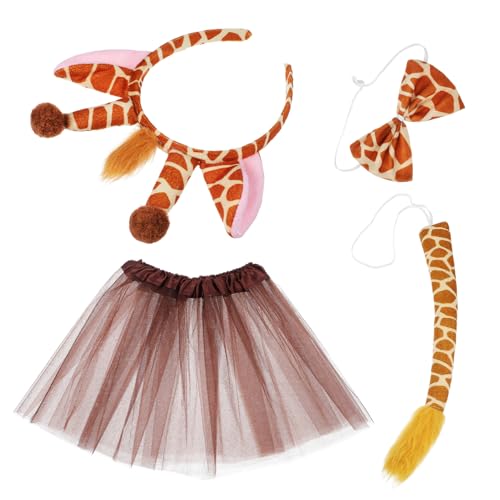 ABOOFAN Giraffen Kostüm Mädchen Teiliges Set mit Tüllrock Ohren Haarreif Schleife und Niedliches Tierkostüm für Halloween Geburtstag Weihnachten Cosplay Party ABOOFAN Giraffen Kostüm Mädchen Teiliges Set mit Tüllrock Ohren Haarreif Schleife und Niedliches Tierkostüm für Halloween Geburtstag Weihnachten Cosplay Party von ABOOFAN