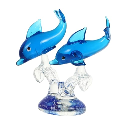 ABOOFAN Glas Delphin Dekoration Kreatives Tischornament Aus Kristallglas Niedliche Delphin Figur Für Modernes Wohnen Für Geburtstag Und Weihnachten Für Schreibtisch Und Wohnzimmer von ABOOFAN